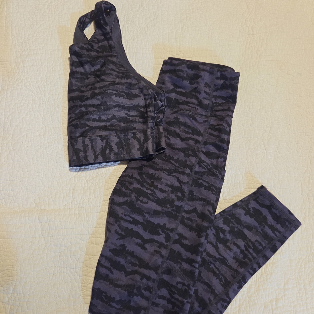 Camo Print Leggings and Top Set